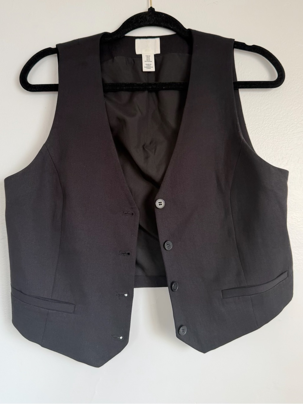 H&M Men's Black Tailored Vest